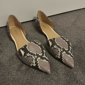 Snake print Michael Kors D’Orsay flats